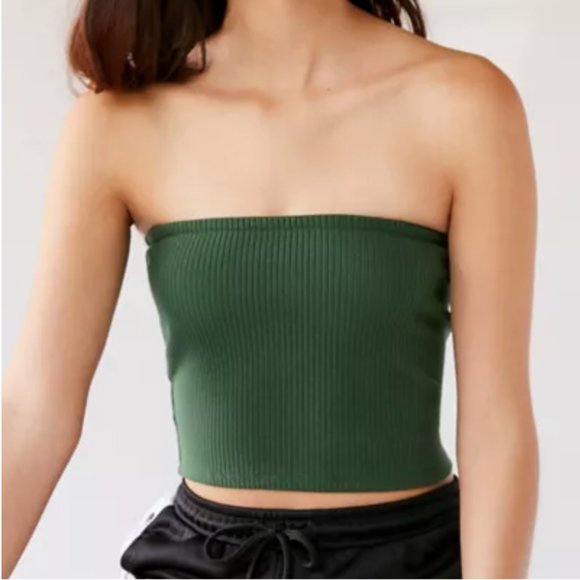 Urban Outfitters Hallie Ribbed Knit Cropped Tube Top - Picture 1 of 3